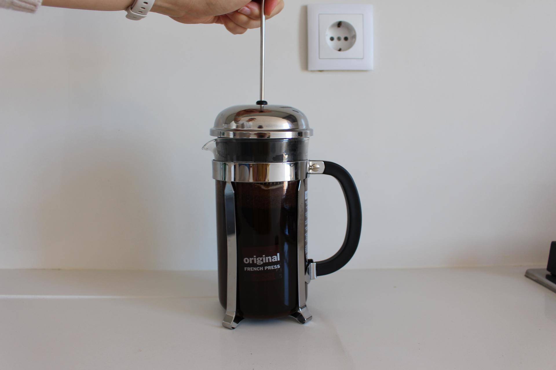 Bodum French Press Stempel herunterdrücken